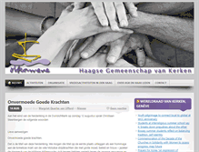 Tablet Screenshot of oecumenedenhaag.nl